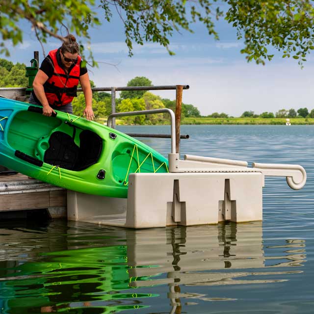 Place Kayak into the YAKport kayak launch